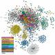 Wikidata in the Linked Open Data Cloud. Databases indicated as circles (with wikidata labelled as ‘WD’), with grey lines linking databases in the network if their data is aligned. (Layout by graphopt algorithm by the igraph package in [R]. Data from https://lod-cloud.net/datasets